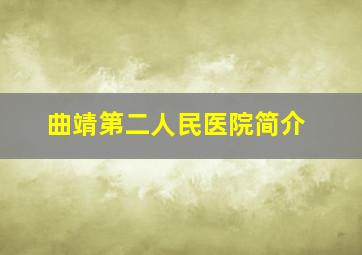 曲靖第二人民医院简介