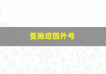 曼施坦因外号