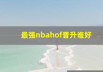 最强nbahof晋升谁好