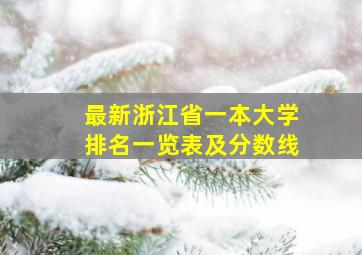 最新浙江省一本大学排名一览表及分数线