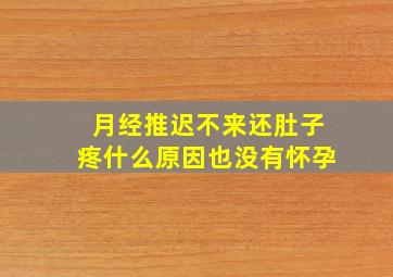 月经推迟不来还肚子疼什么原因也没有怀孕