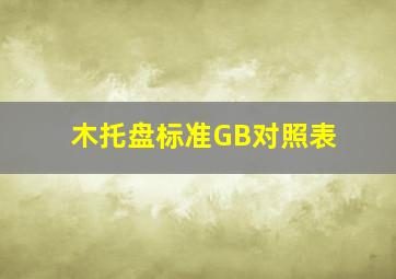 木托盘标准GB对照表