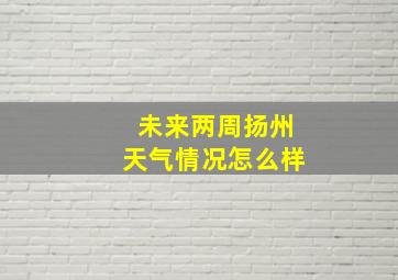 未来两周扬州天气情况怎么样