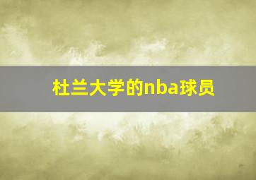 杜兰大学的nba球员