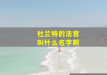 杜兰特的法官叫什么名字啊