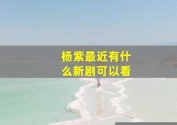 杨紫最近有什么新剧可以看