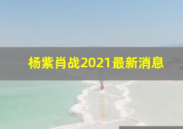 杨紫肖战2021最新消息