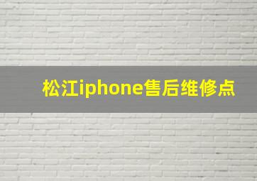 松江iphone售后维修点