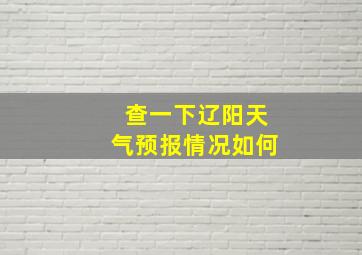 查一下辽阳天气预报情况如何