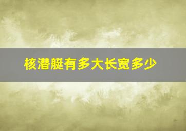 核潜艇有多大长宽多少