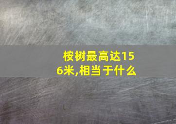 桉树最高达156米,相当于什么