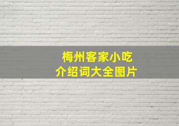 梅州客家小吃介绍词大全图片