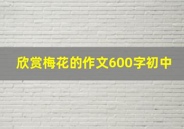 欣赏梅花的作文600字初中