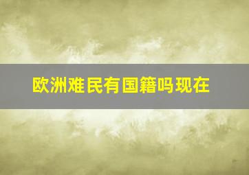 欧洲难民有国籍吗现在