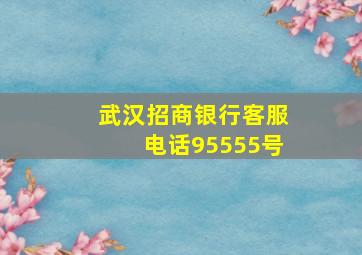 武汉招商银行客服电话95555号