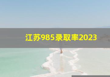 江苏985录取率2023