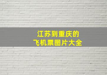 江苏到重庆的飞机票图片大全