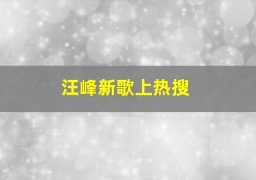 汪峰新歌上热搜