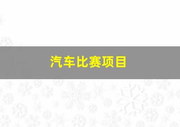 汽车比赛项目