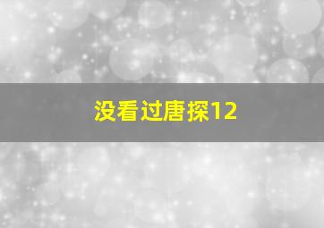 没看过唐探12