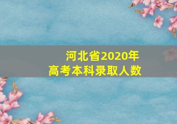 河北省2020年高考本科录取人数