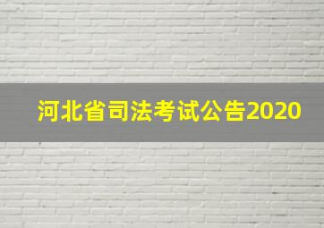 河北省司法考试公告2020