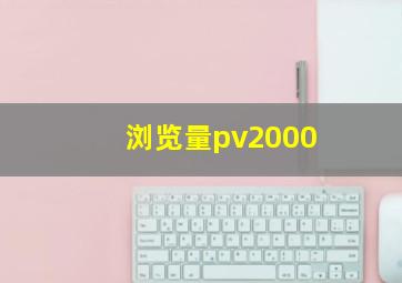 浏览量pv2000