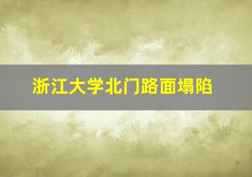 浙江大学北门路面塌陷