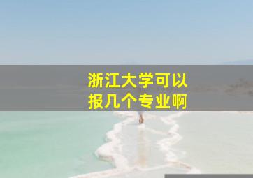 浙江大学可以报几个专业啊