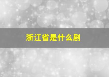 浙江省是什么剧