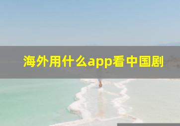 海外用什么app看中国剧