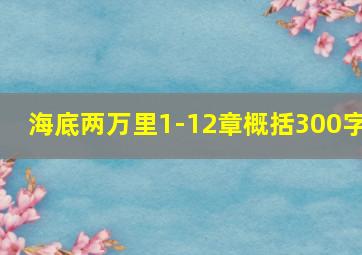 海底两万里1-12章概括300字