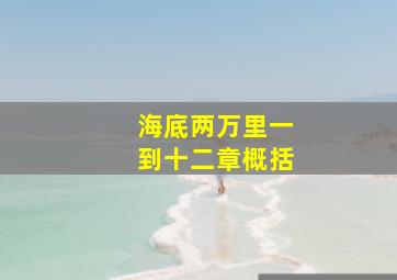 海底两万里一到十二章概括