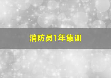 消防员1年集训