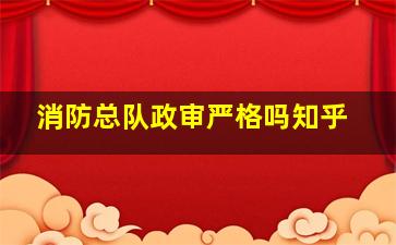 消防总队政审严格吗知乎