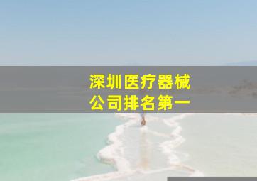 深圳医疗器械公司排名第一