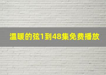 温暖的弦1到48集免费播放