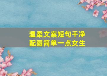 温柔文案短句干净配图简单一点女生