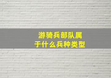 游骑兵部队属于什么兵种类型