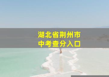 湖北省荆州市中考查分入口