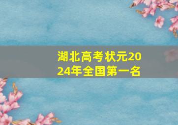 湖北高考状元2024年全国第一名