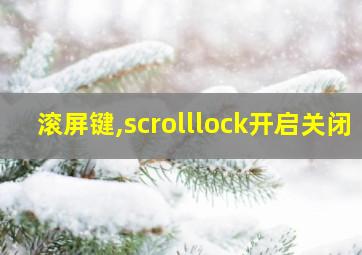 滚屏键,scrolllock开启关闭