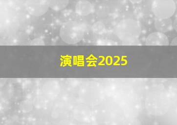 演唱会2025