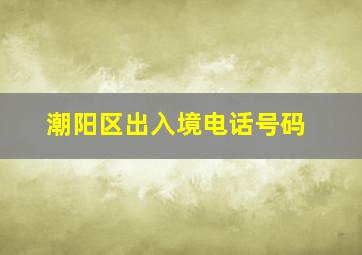 潮阳区出入境电话号码