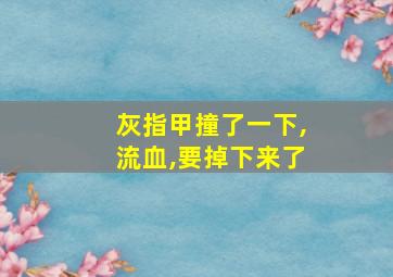 灰指甲撞了一下,流血,要掉下来了