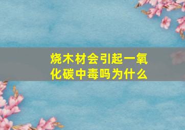 烧木材会引起一氧化碳中毒吗为什么