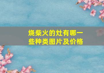 烧柴火的灶有哪一些种类图片及价格