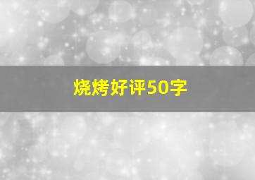 烧烤好评50字