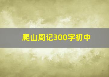 爬山周记300字初中