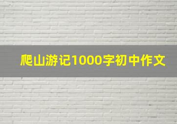 爬山游记1000字初中作文